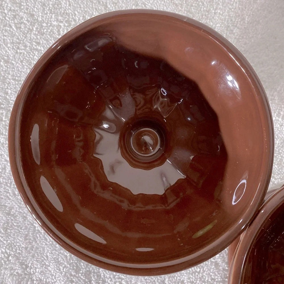 Houston Harvest Hershey Brown Ceramic Sundae Dishes x2 - Picture 6 of 13